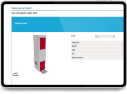 Goederenlift configurator - stap 5 - BIM-model downloaden