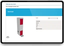 Goederenlift configurator - stap 5 - BIM-model downloaden