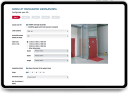 Goederenlift configurator - stap 1 - algemene metingen