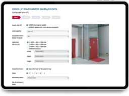 Goederenlift configurator - stap 1 - algemene metingen