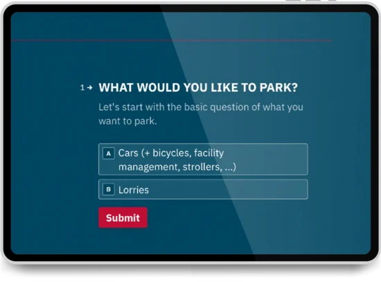 Productfinder for Car Park Solutions Productfinder for Car Park Solutions