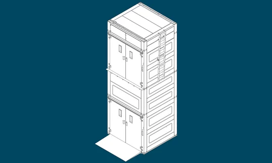 model of a goods lift