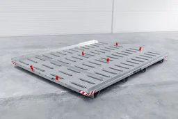 Single ULD support pallet made of galvanised steel for air cargo handling